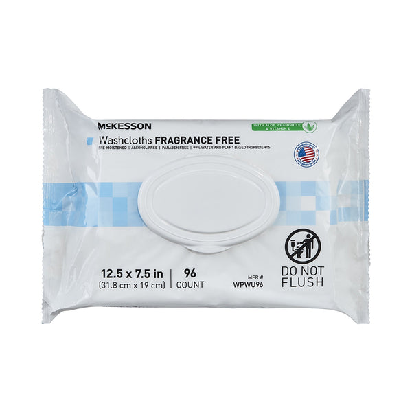Personal Cleansing Wipe McKesson Soft Pack Unscented 96 Count