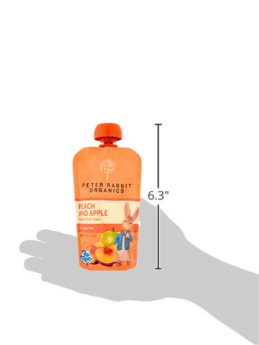 peter rabbit organics fruit snacks peach and apple case of 10 4 oz