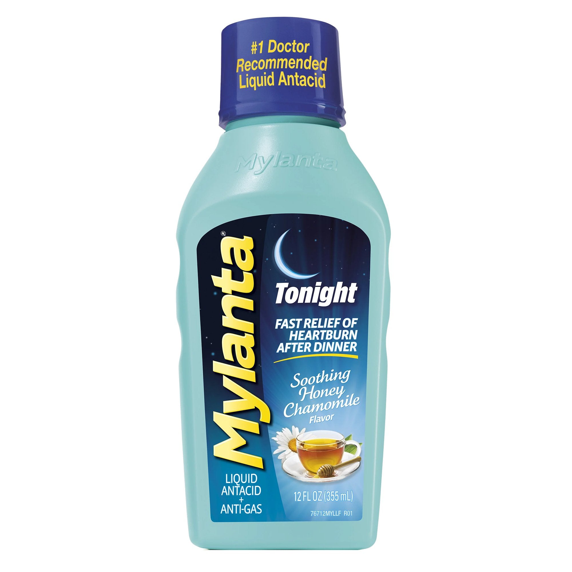 Antacid Mylanta® Tonight 800 mg / 270 mg / 80 mg Strength Liquid 12 oz.