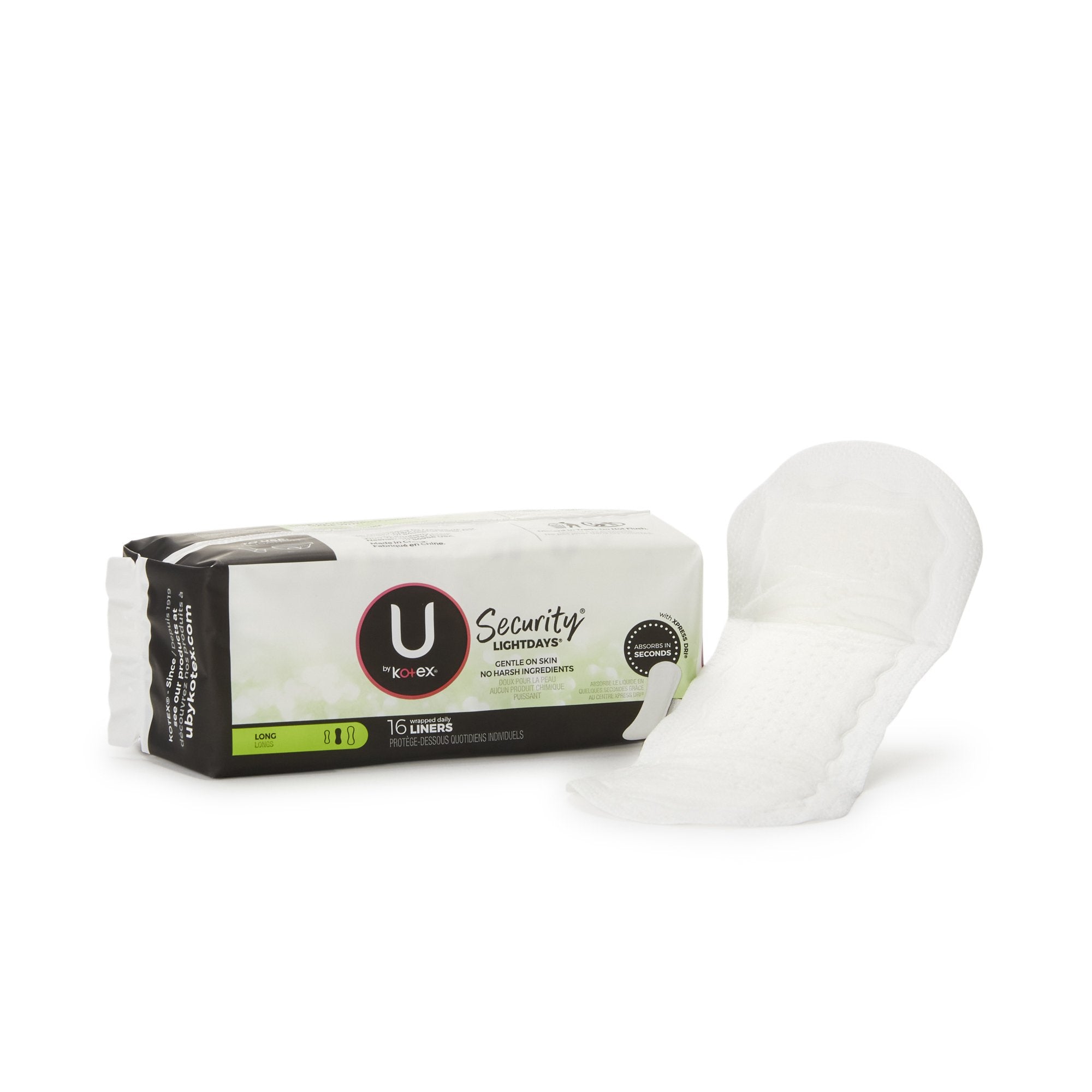 Panty Liner U by Kotex Security Regular Absorbency, Packaging Type- Box