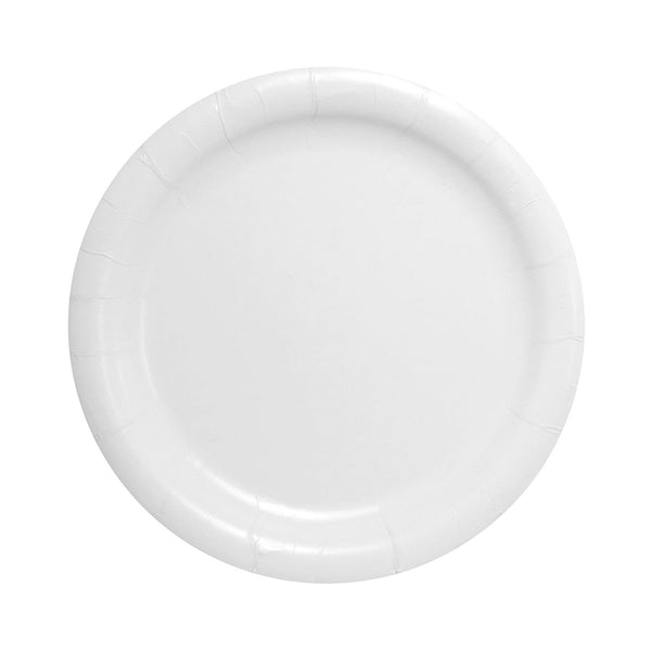 Plate Bare Eco Forward White Single Use Paper 9 Inch Diameter