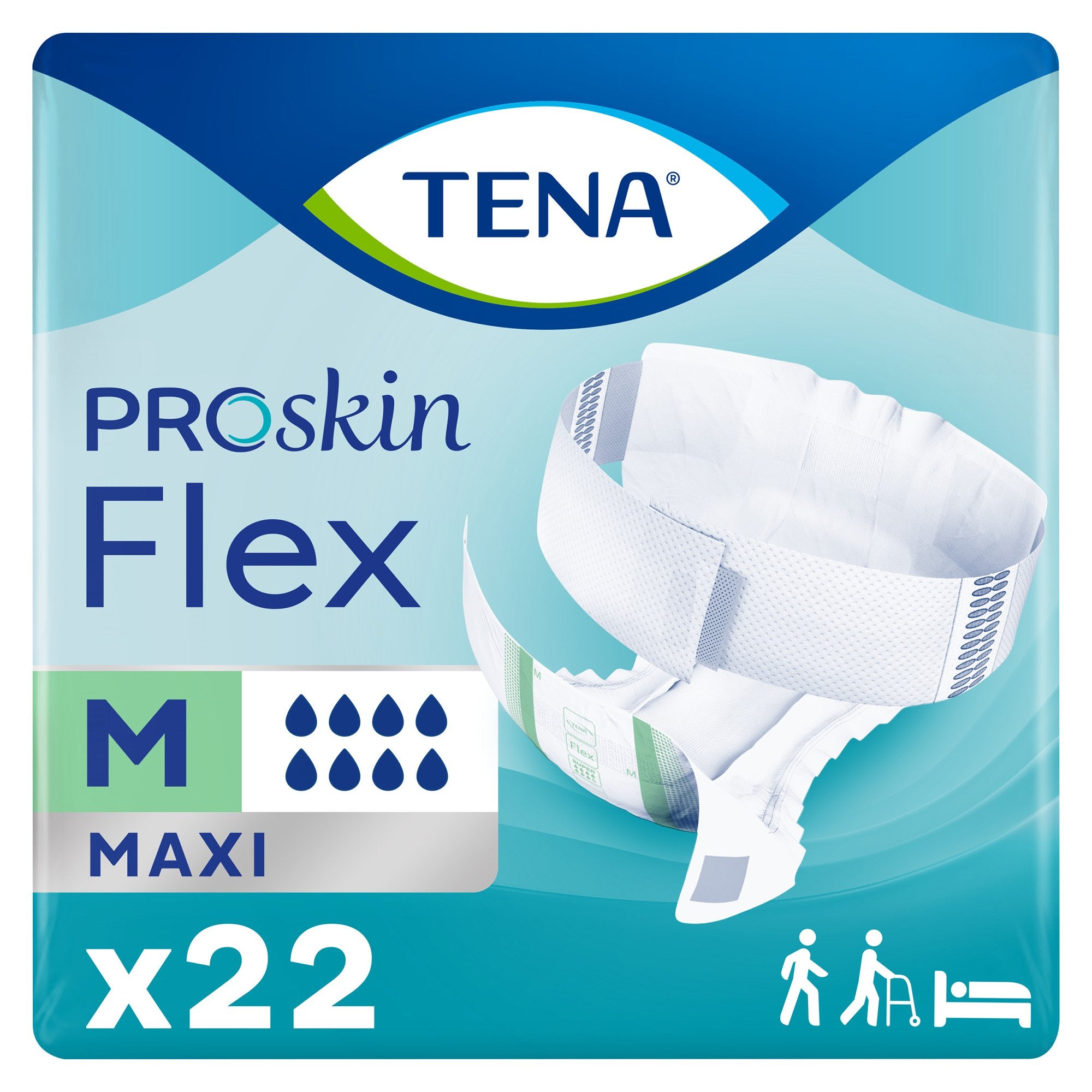 Unisex Adult Incontinence Belted Undergarment TENA ProSkin Flex Maxi Size 12 Disposable Heavy Absorbency, Packaging Type- Case