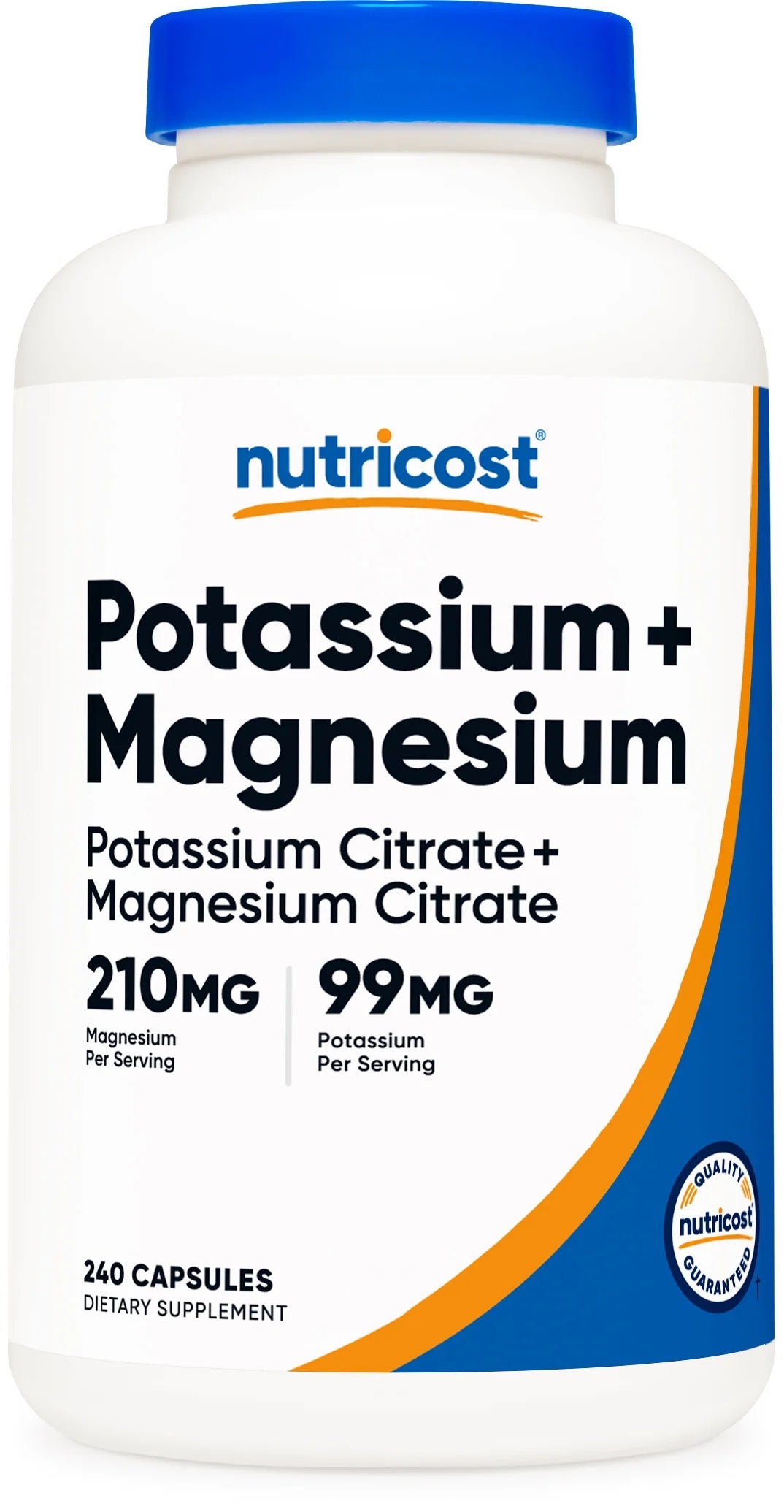 Potassium (99 Mg) Magnesium (210 Mg) Citrates, 240 Capsules   Supplement