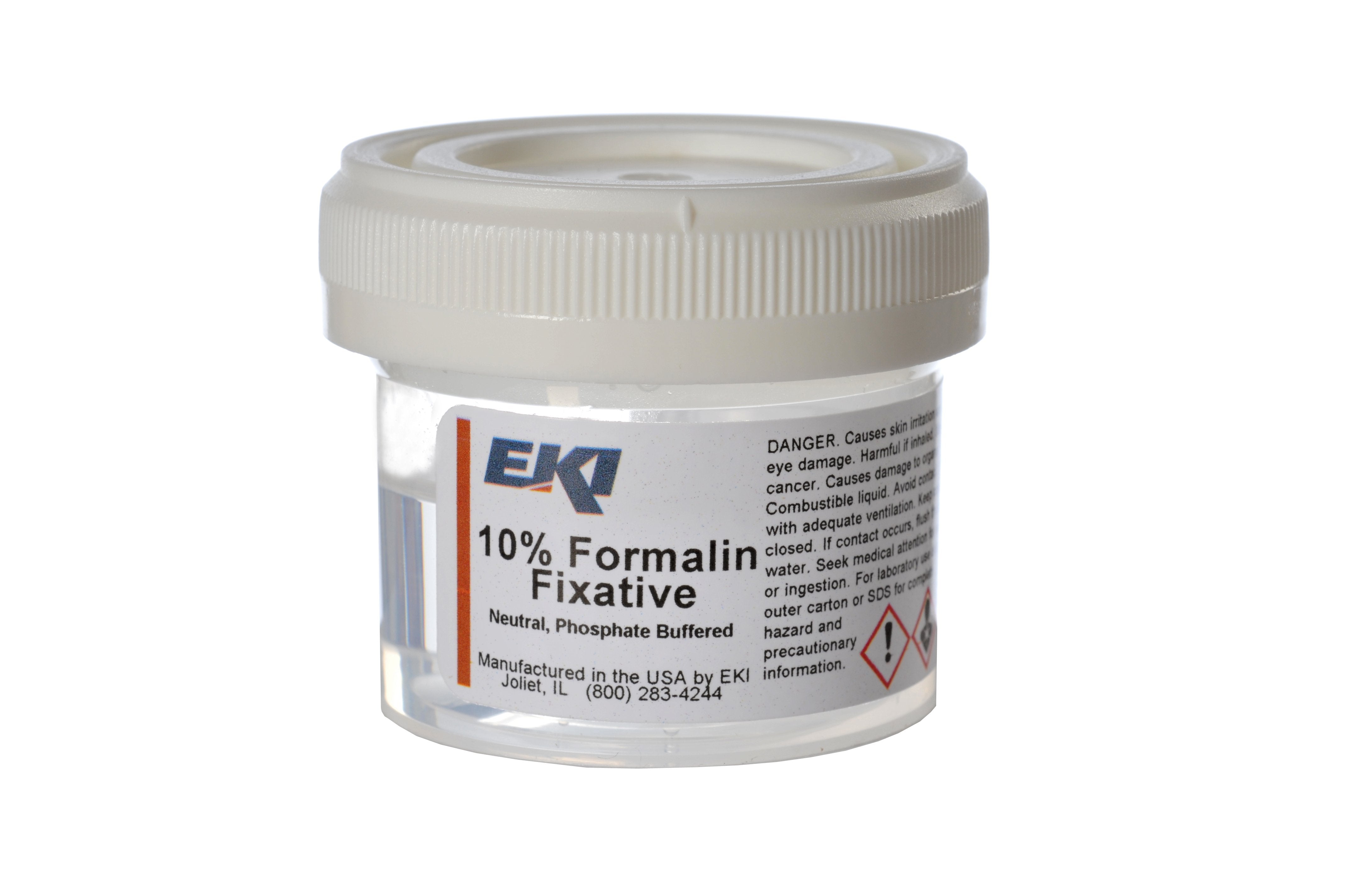 Prefilled Formalin Container 20 mL Fill in 40 mL (1.35 oz.) Screw Cap Warning Label / Patient Information NonSterile