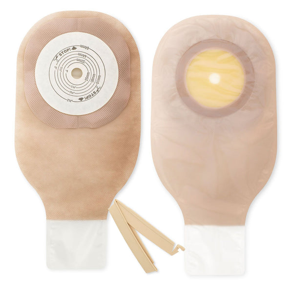 Ostomy Pouch Premier One Piece System 12 Inch Length Flat, Trim to Fit Up to 2 1/2 Inch Stoma Drainable