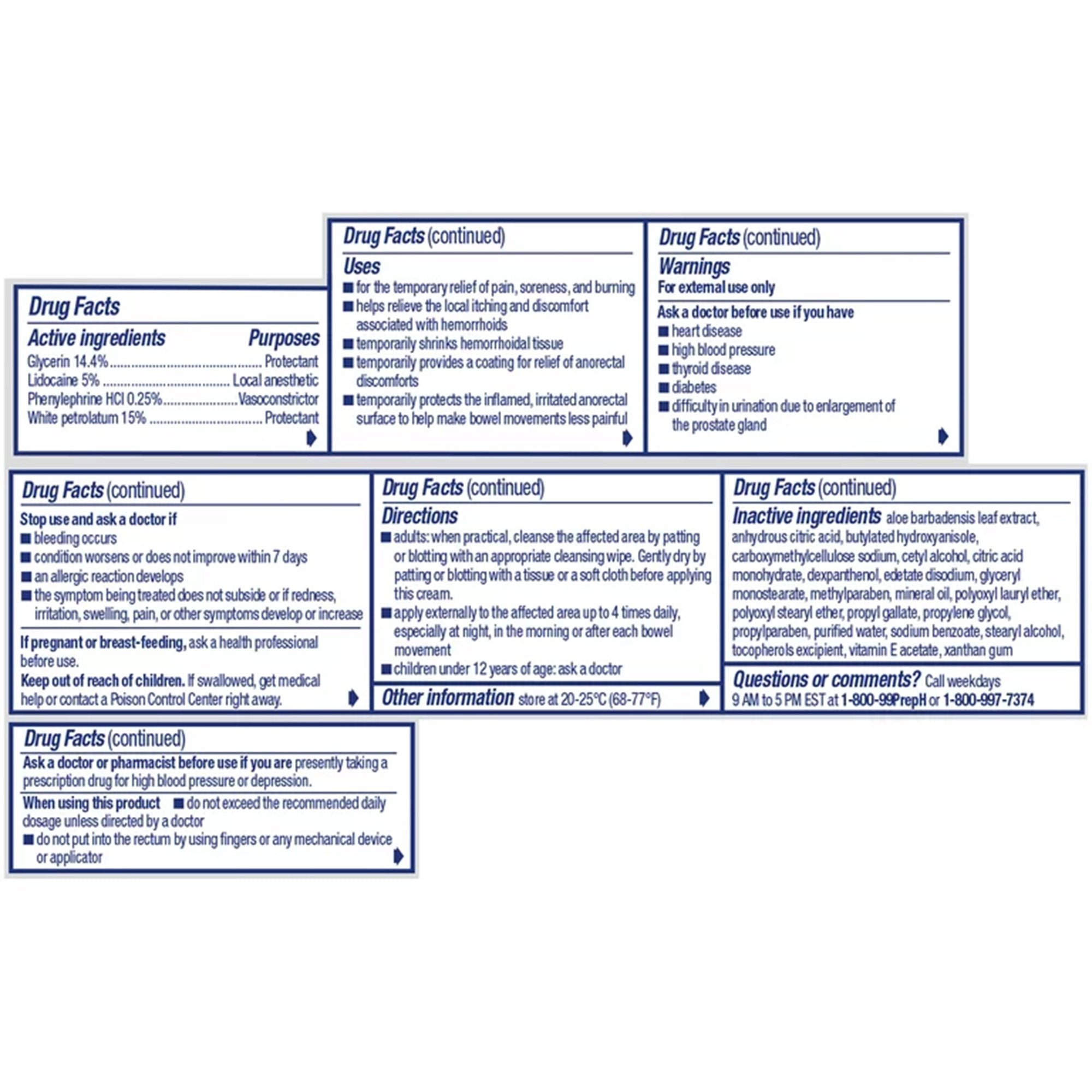 preparation h hemorrhoidal cream rapid relief 1 ounce tube 0 hemorrhoid relief mk1230545ea