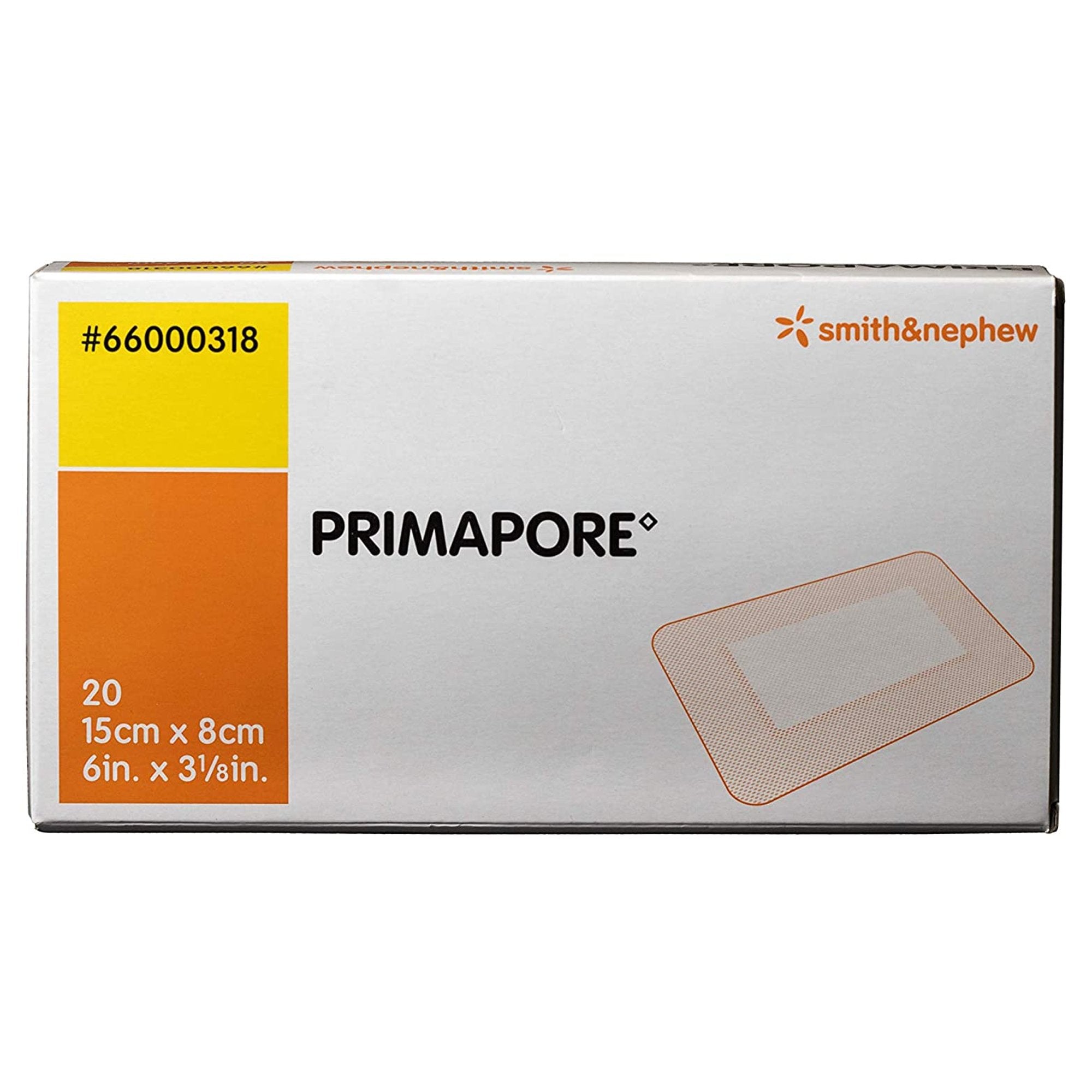 primapore white adhesive dressing 8 x 15 centimeter primapore island dressing mk364609bx