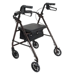 ProBasics Aluminium Rollator For Seniors and Elders, Wheel size 6 inch With Height-adjustable for a custom fit Weight Capacity 300lbs, Black Color ,Foldable, RLA6BK