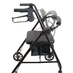 ProBasics Aluminium Rollator For Seniors and Elders, Wheel size 6 inch With Height-adjustable for a custom fit Weight Capacity 300lbs, Black Color ,Foldable, RLA6BK