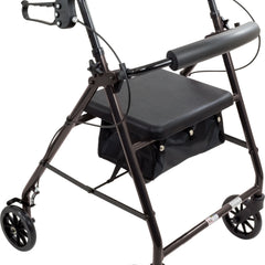 ProBasics Aluminium Rollator For Seniors and Elders, Wheel size 6 inch With Height-adjustable for a custom fit Weight Capacity 300lbs, Black Color ,Foldable, RLA6BK