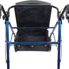 probasics aluminum rollator with 6 inch wheels blue