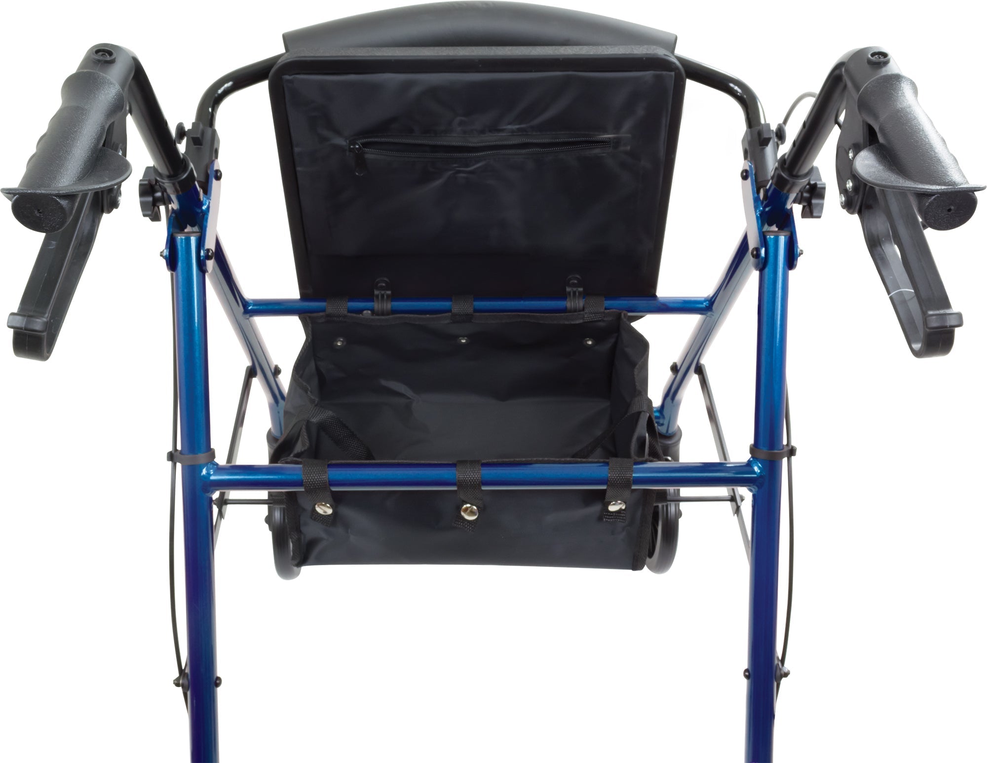 probasics aluminum rollator with 6 inch wheels blue