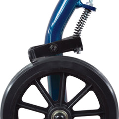 probasics aluminum rollator with 6 inch wheels blue