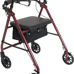 probasics aluminum rollator with 6 inch wheels burgundy