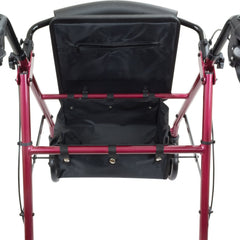 probasics aluminum rollator with 6 inch wheels burgundy