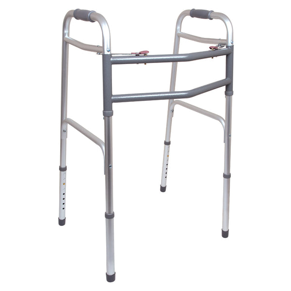 ProBasics Bariatric Two-Button Release Folding Walker Aluminum Lightweight, Weight Support-500lbs, WKABN2B