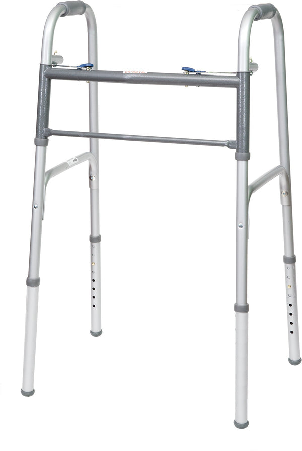 ProBasics Economy Two-Button Folding Steel Walker, Lightweight, Weight Support-350lbs, WKSAN2B