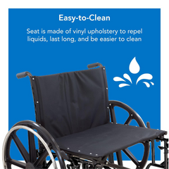 Probasics Heavy Duty K0007 Wheelchair 8" Front 24" Back Wheels ,450 lbs Weight Capacity