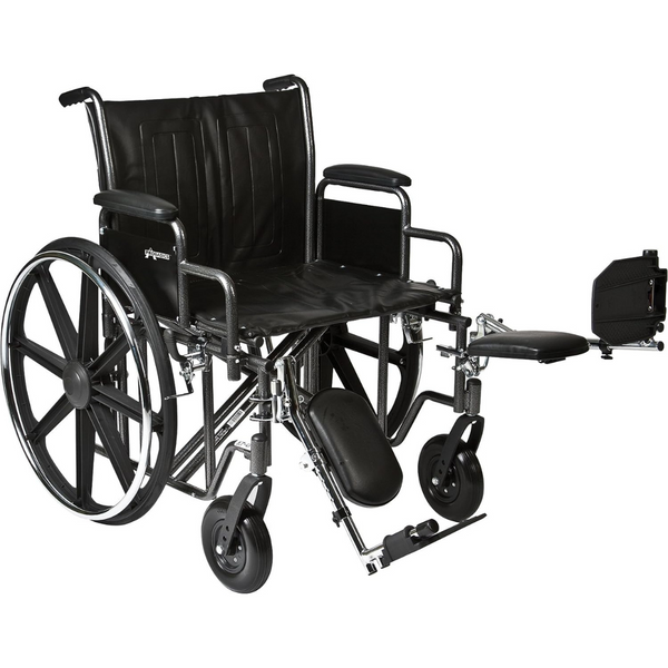Probasics Heavy Duty K0007 Wheelchair 8" Front 24" Back Wheels ,450 lbs Weight Capacity