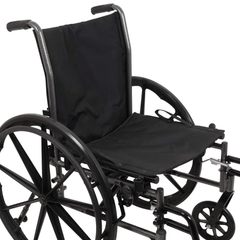 Probasics K3 Lightweight Wheelchair with flip-back height adjustable arms and swing-away or elevating padded leg rests. ,Large 24" rear wheels Wheels ,300 lbs Weight Capacity ,16" x 16" ,WC31616DE