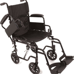 Probasics K4 Transformer Wheelchair with Flip-back padded arm rests and Swing-Away Footrests ,8" Front 24" Back Wheels  ,18" x 16" ,WCT41816DS