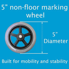 probasics sure lever release folding walker with 5 wheels
