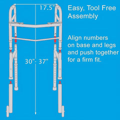 probasics sure lever release folding walker with 5 wheels