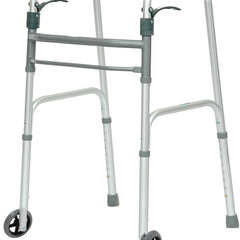 ProBasics Sure Lever Release Folding Walker Aluminum Lightweight, Weight Support-350lbs, Wheel Size-5inch, WKAAWSL