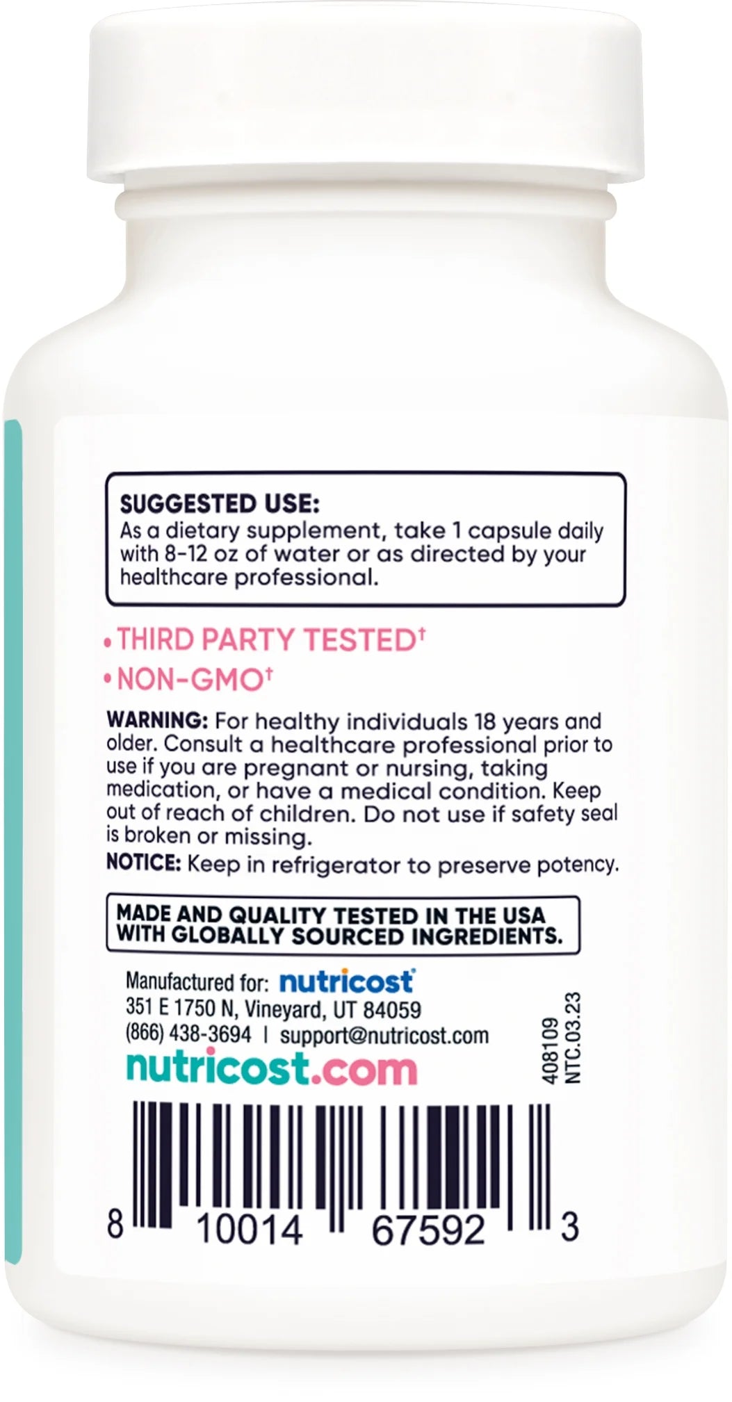 Probiotic for Women 60 Billion CFU, 60 Capsules   Probiotic Supplement