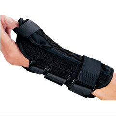Wrist Brace with Abducted Thumb ProCare ComfortFORM Aluminum / Foam / Spandex / Plastic Right Hand Black Medium