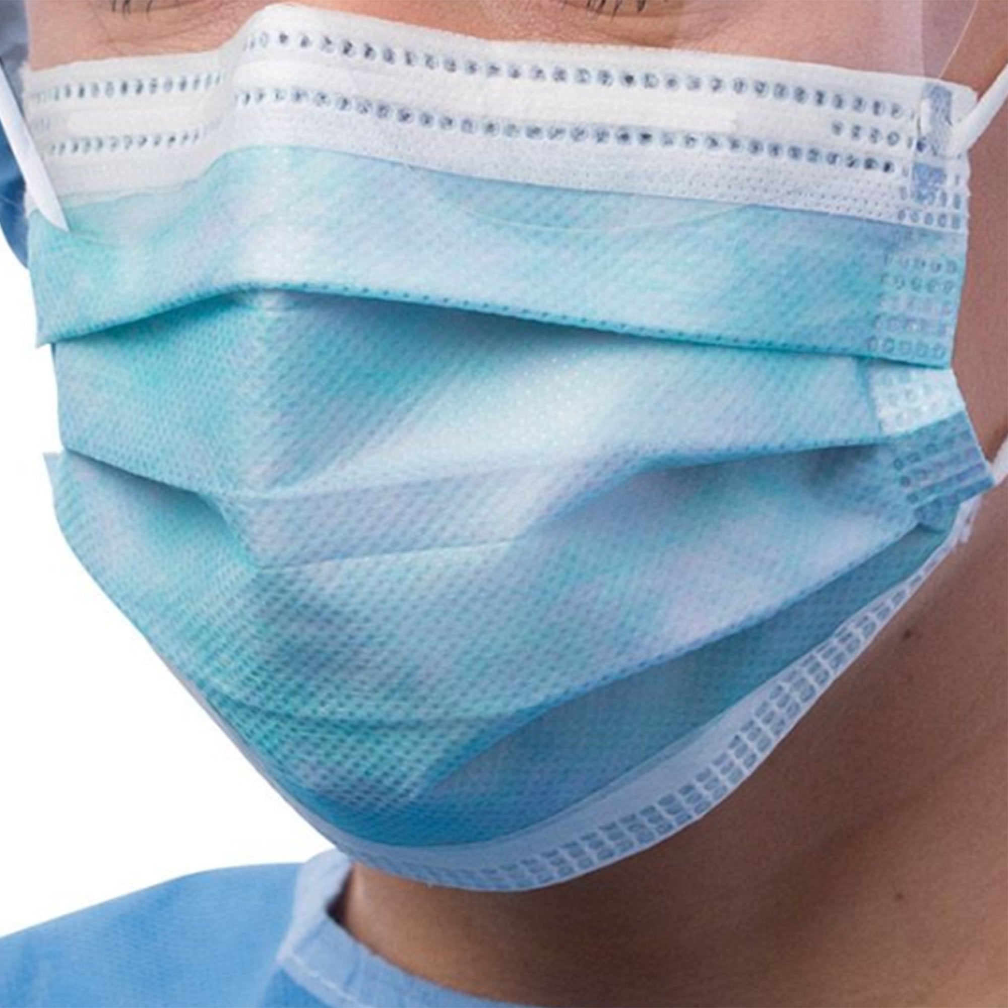 Procedure Mask Cardinal Health Anti fog Foam ASTM Level 3 Earloops One Size Fits Most