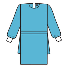 protective procedure gown halyard large blue nonsterile not rated disposable packaging type case