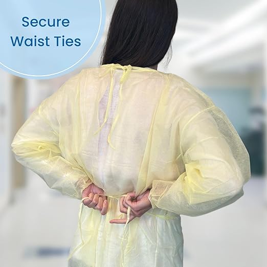 protective procedure gown x large yellow nonsterile not rated disposable packaging type case