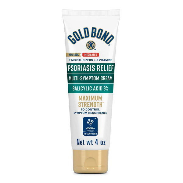 Psoriasis Cream Gold Bond Psoriasis Relief Medicated Multi Symptom 4 oz. Tube Unscented Cream