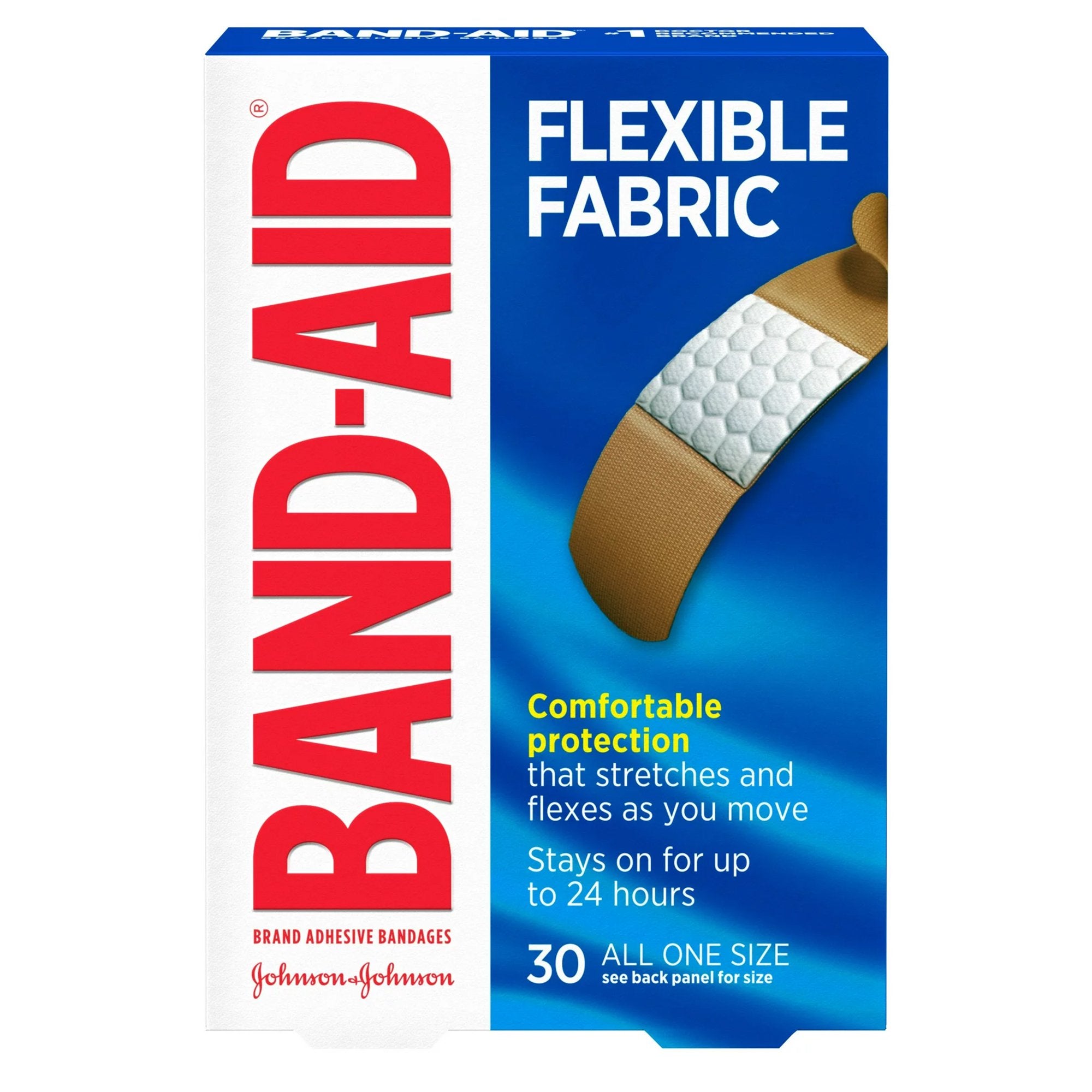 Adhesive Strip Band-Aid Flexible Fabric 3/4 X 3 Inch Fabric Rectangle Tan Sterile, Packaging Type- Box