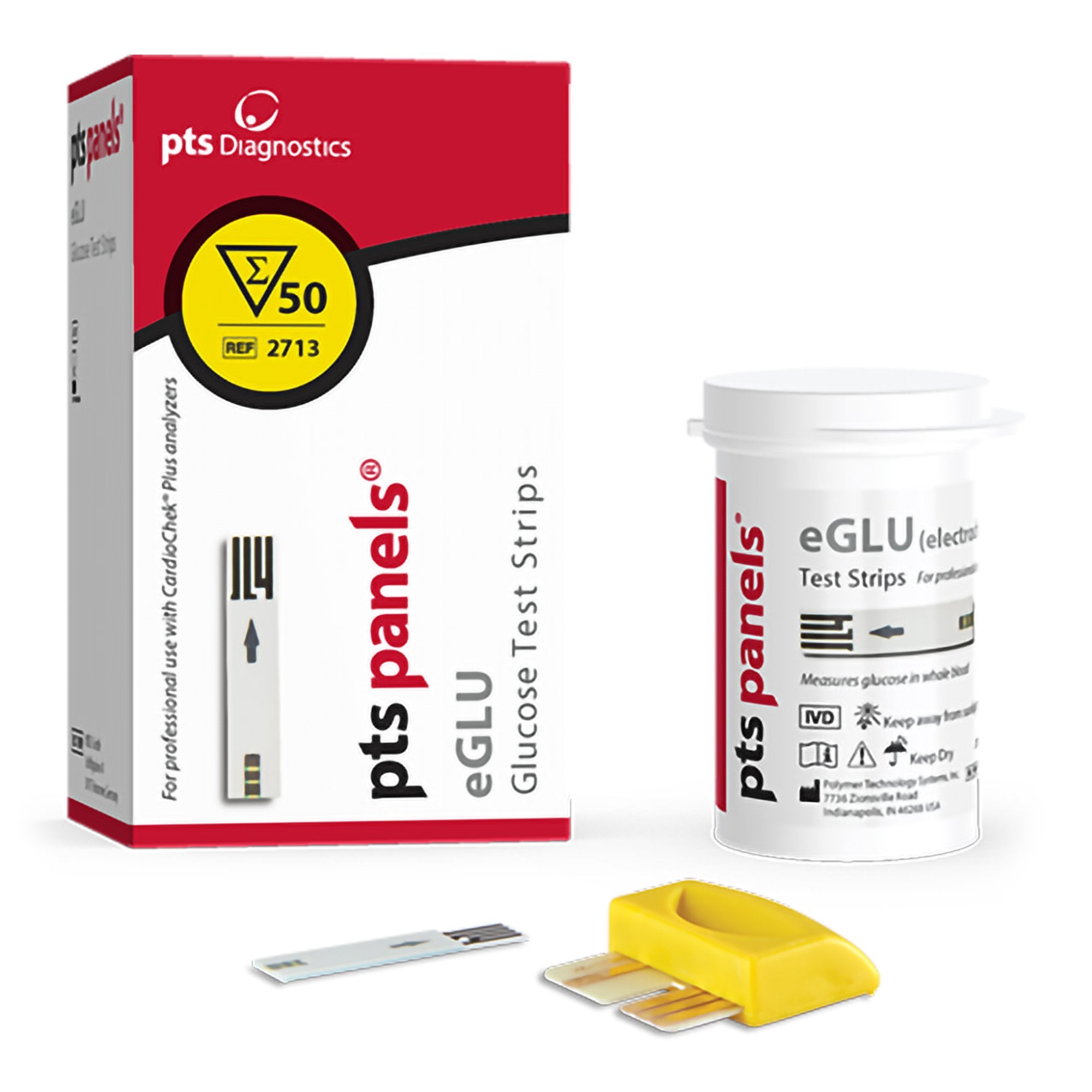 General Chemistry Reagent PTS Panel eGLU Glucose CLIA Waived For CardioChek Plus Analyzers 50 Tests