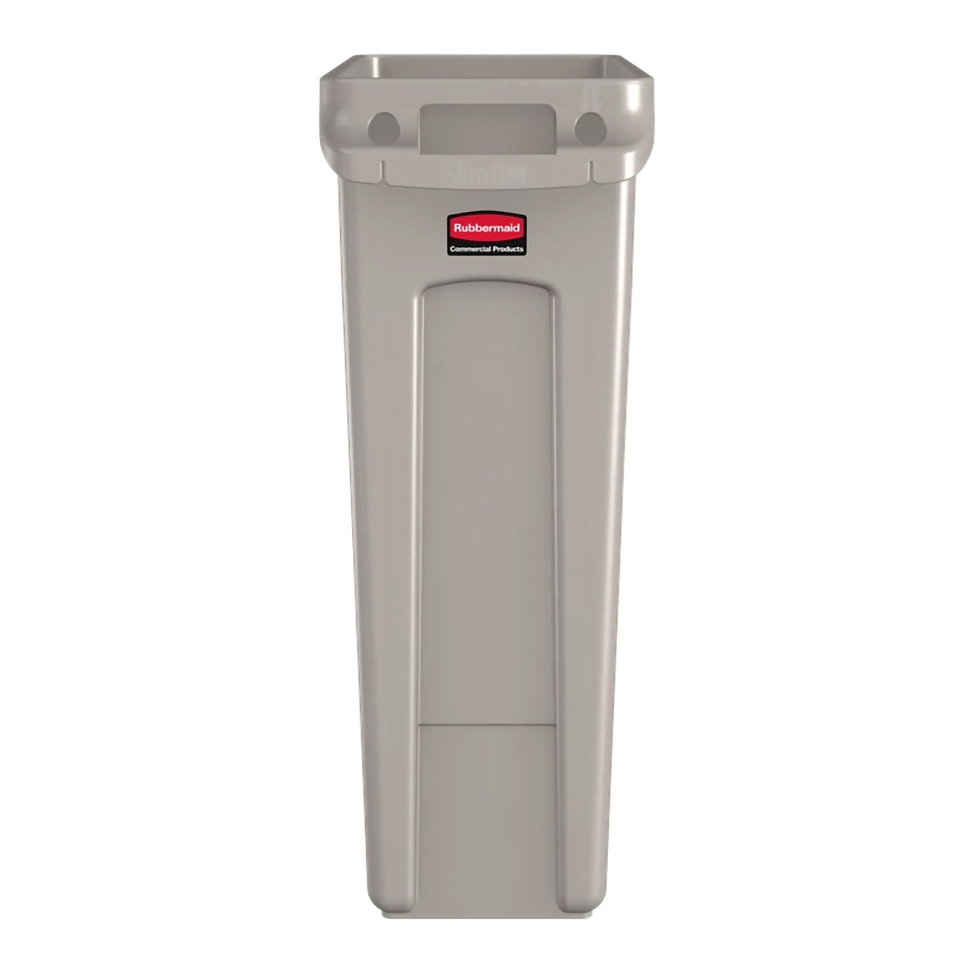 Trash Can Rubbermaid Slim Jim 92 Quart / 23 gal. Beige LLDPE Rectangular, Packaging Type- Case