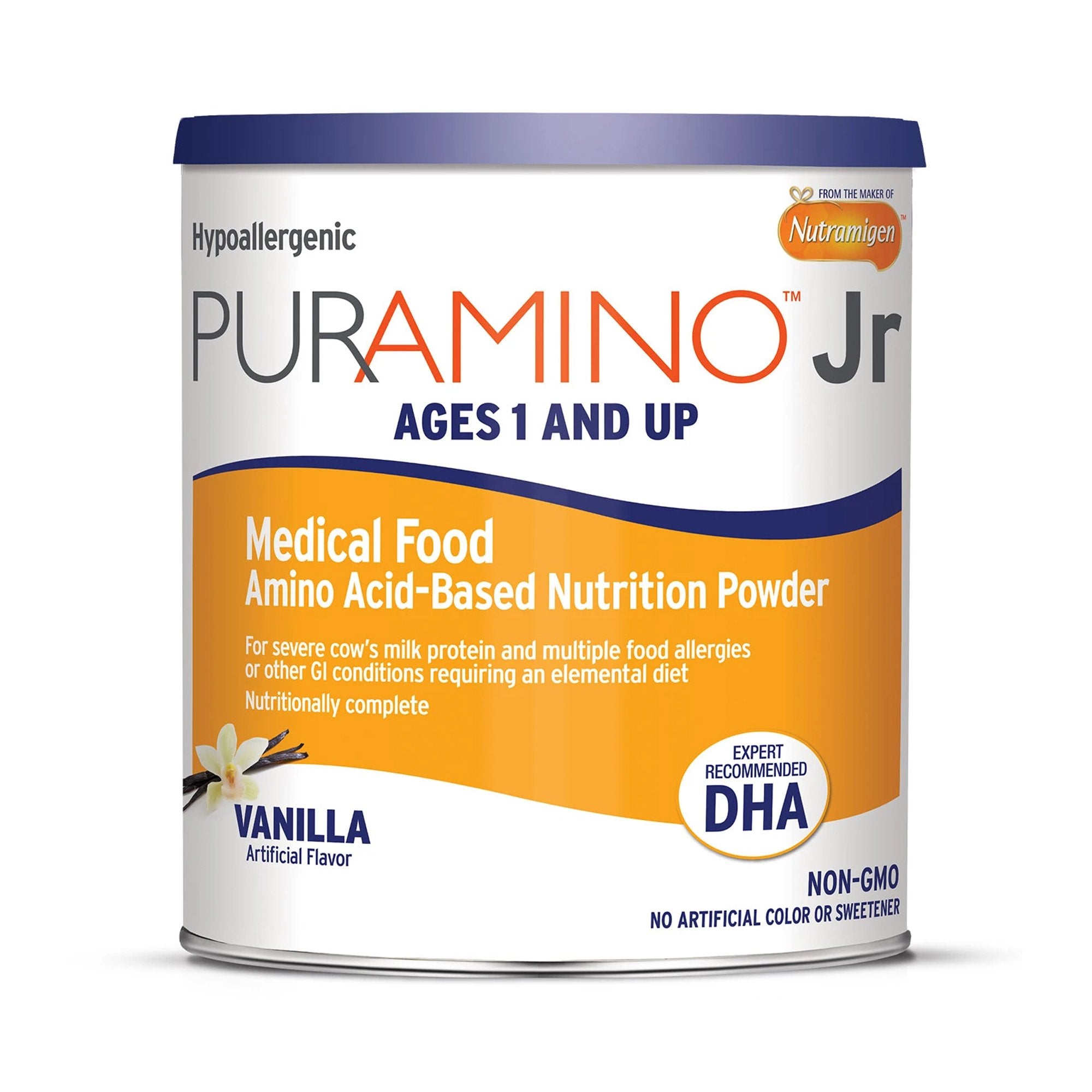 Pediatric Oral Supplement PurAmino Jr Vanilla Flavor 14.1 oz. Can Powder Amino Acid Cow's Milk Allergy