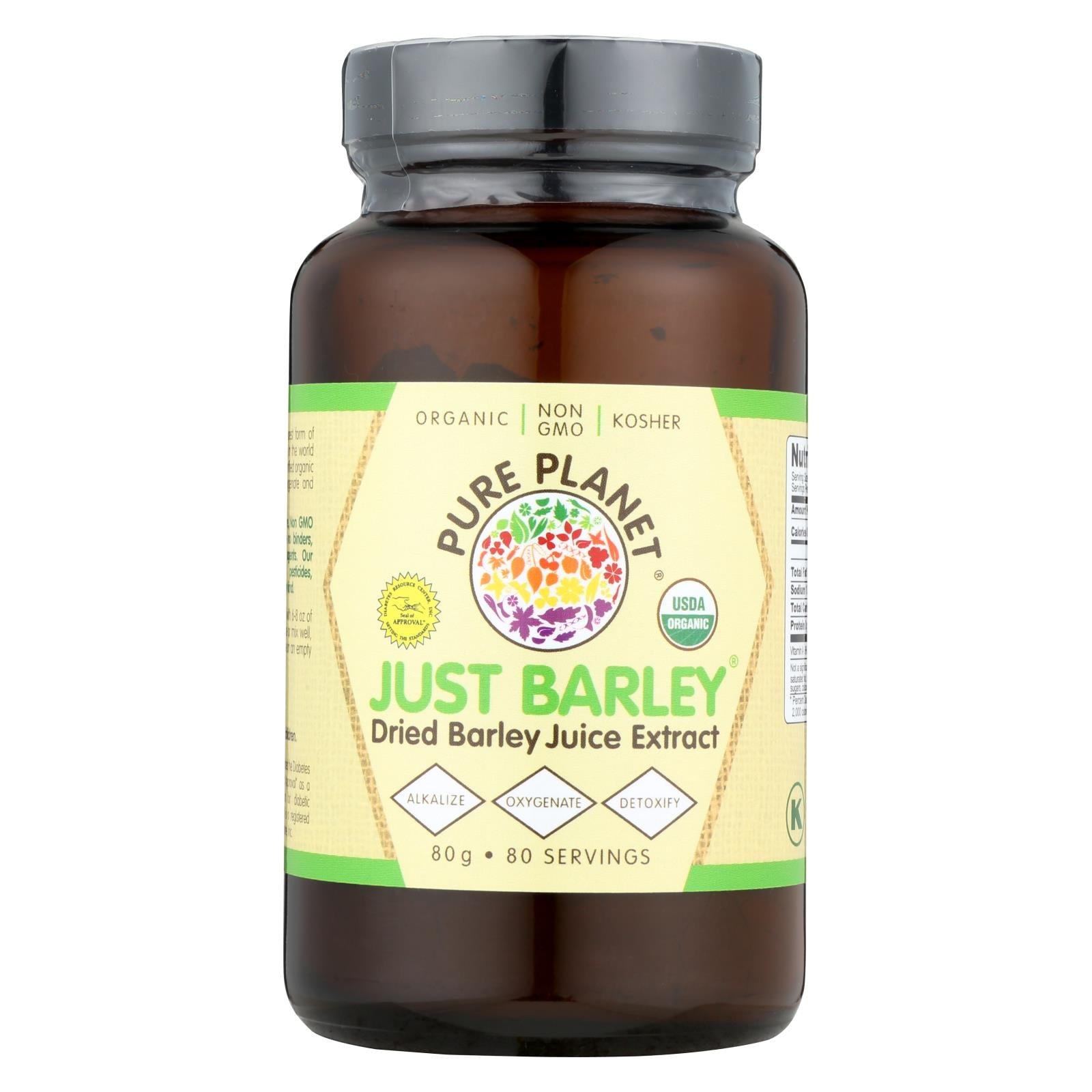 pure planet just barley natures organic nutrition support 2 8 oz