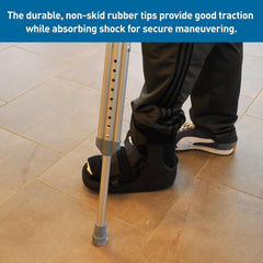 push button alum adj crutch pr tall patient height 510 66
