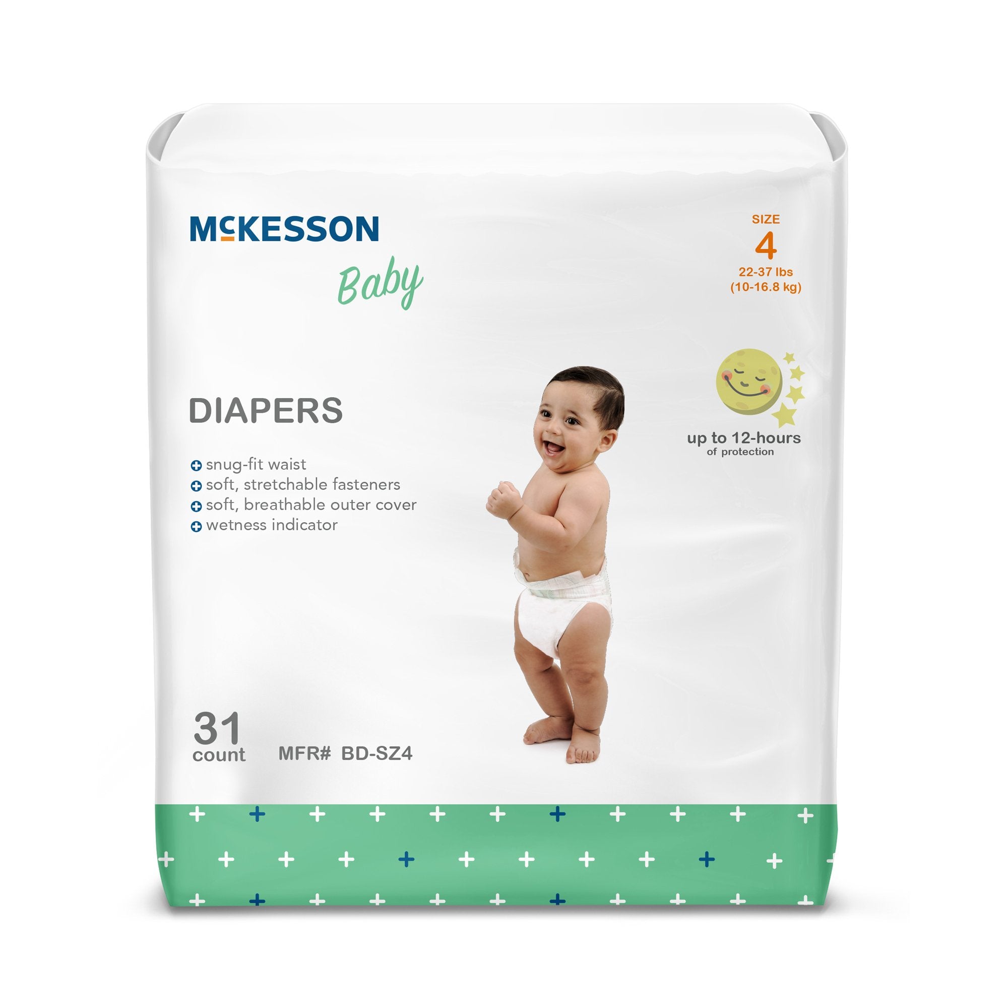 Unisex Baby Diaper McKesson Size 4 Disposable Heavy Absorbency, Packaging Type- Case