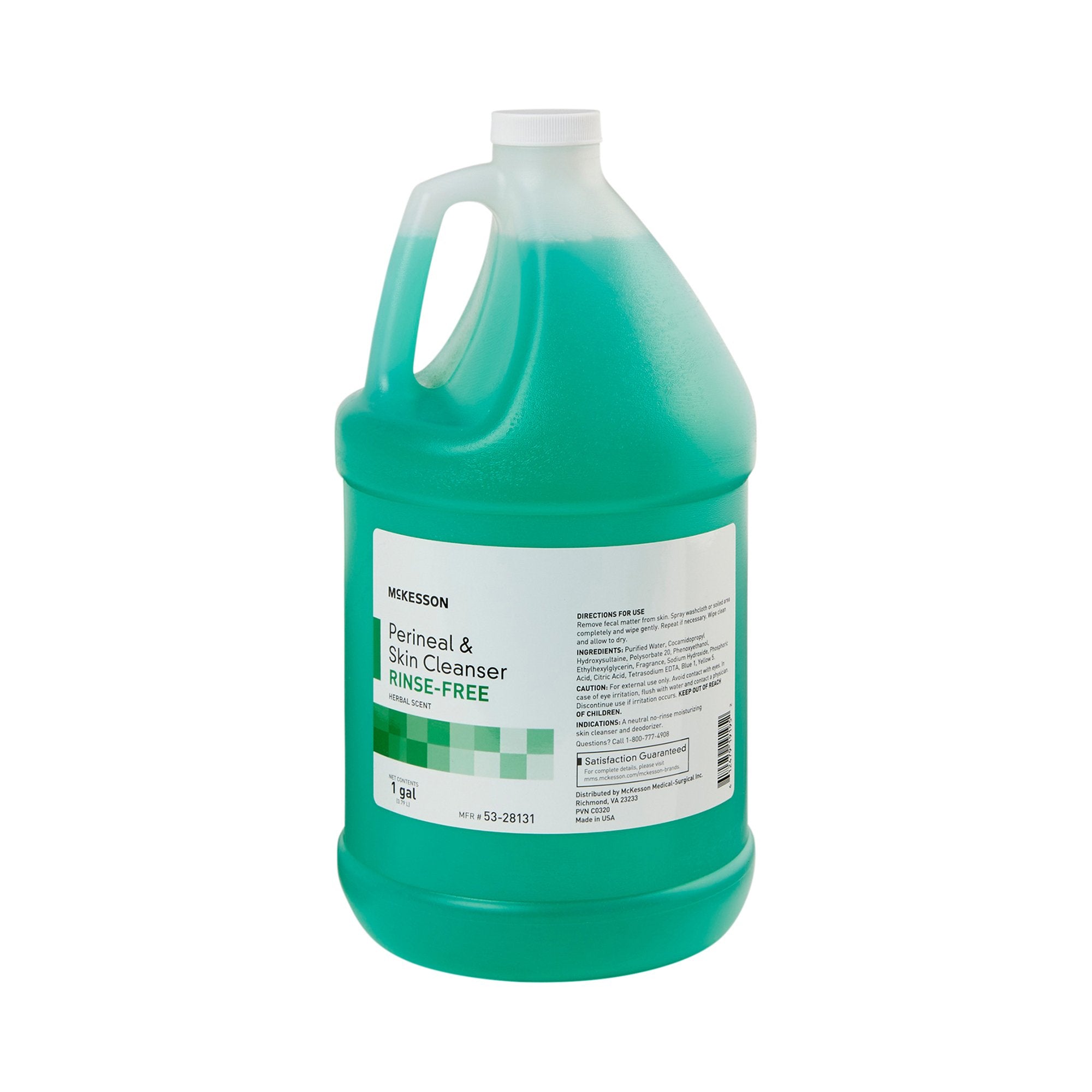 Rinse-Free Perineal Wash McKesson Liquid 1 gal. Jug Herbal Scent, Packaging Type- Case