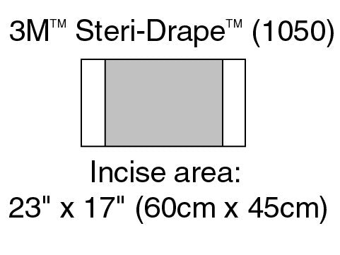 Surgical Drape 3M Steri-Drape Large Incise Drape 17 W X 23 L Inch Sterile, Packaging Type- Box