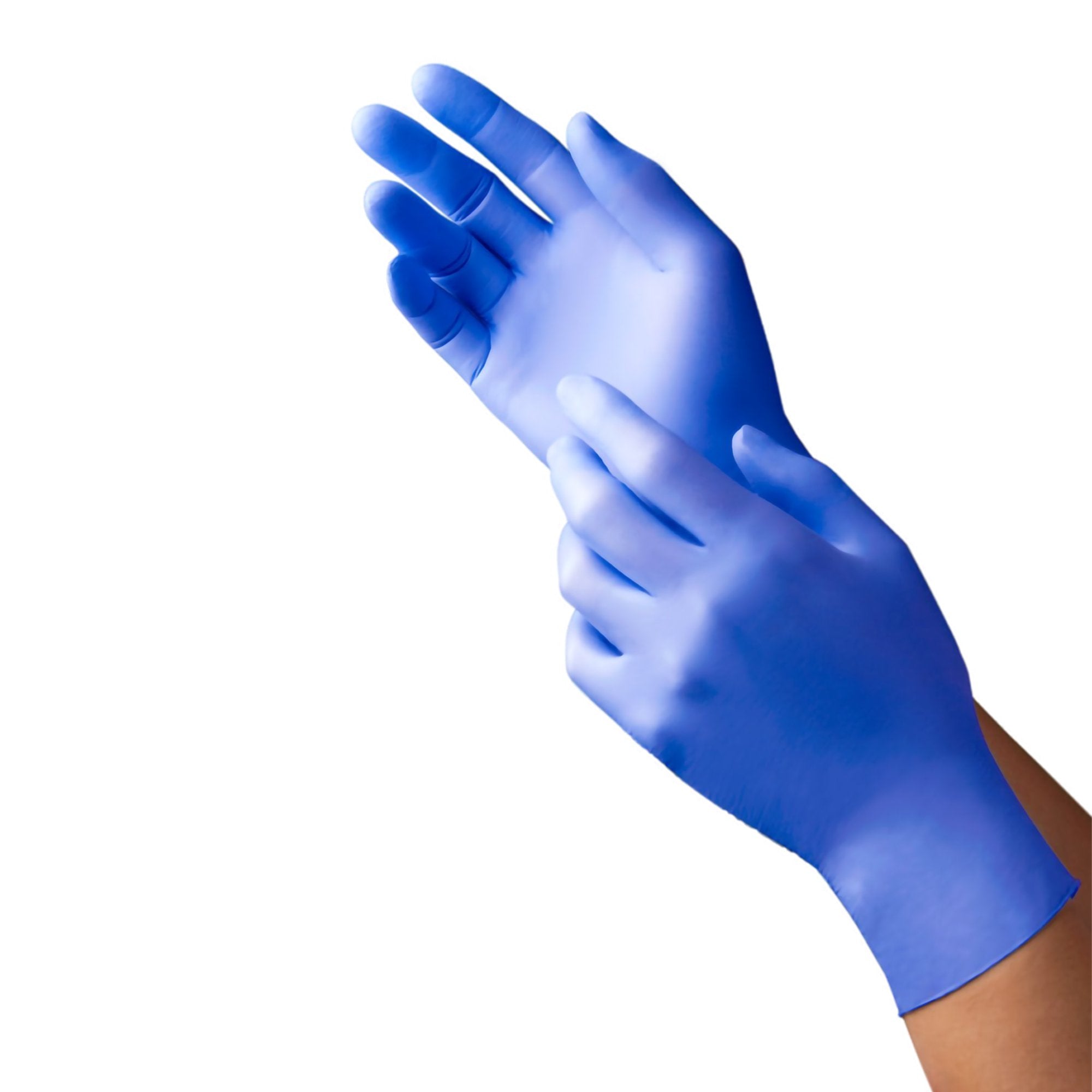 Exam Glove NEW AGE 9128 Series X-Small NonSterile Nitrile Standard Cuff Length Textured Fingertips Violet Blue Chemo Tested / Fentanyl Tested, Packaging Type- Box