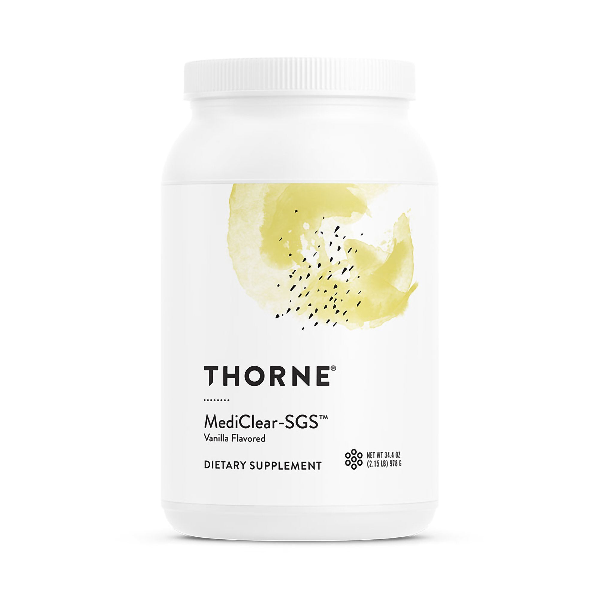 Dietary Supplement THORNE MediClear-SGS - Vanilla Various Strengths Powder 34.4 oz. Vanilla Flavor, Packaging Type- Case