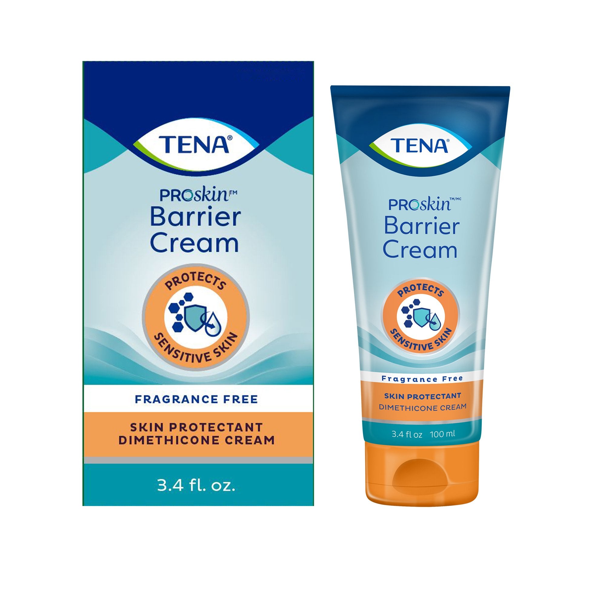 Skin Protectant Tena Proskin Barrier Cream 3.4 oz. Tube Unscented Cream, Packaging Type- Case