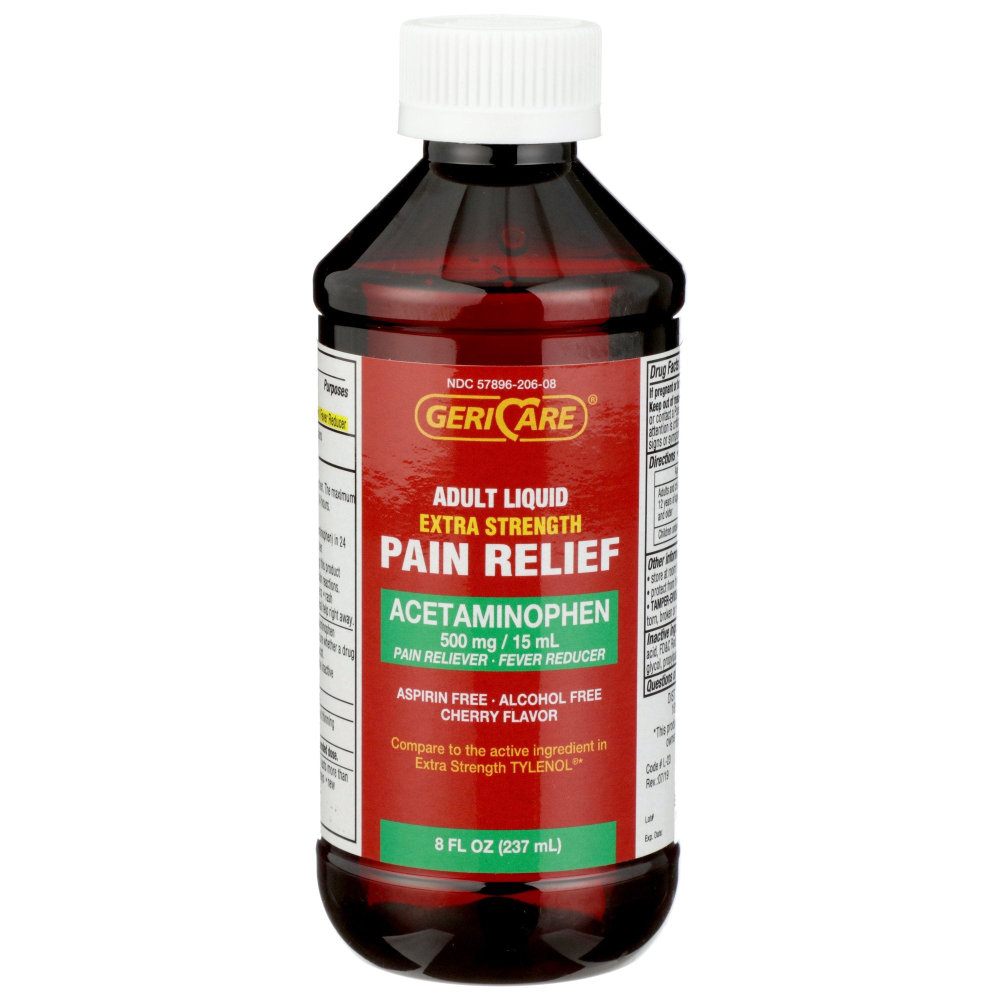 Pain Relief Geri-Care 500 mg / 15 mL Strength Acetaminophen Liquid 8 oz., Packaging Type- Case