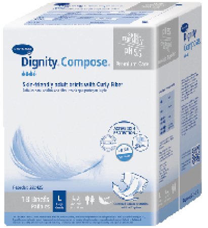 Unisex Adult Incontinence Brief Dignity Compose 2X-Large Disposable Heavy Absorbency, Packaging Type- Case