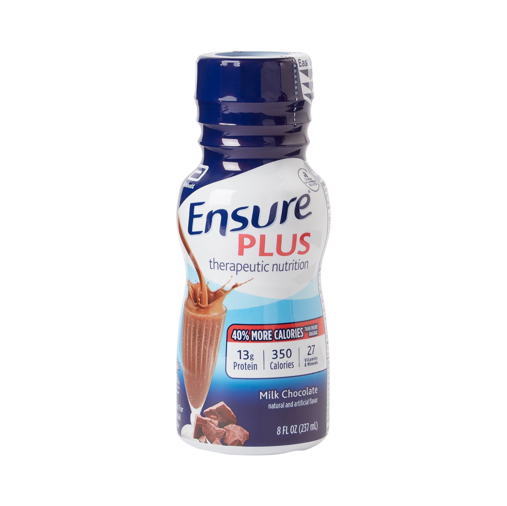 Oral Supplement Ensure Plus Therapeutic Nutrition Milk Chocolate Flavor Liquid 8 oz. Bottle, Packaging Type- Case