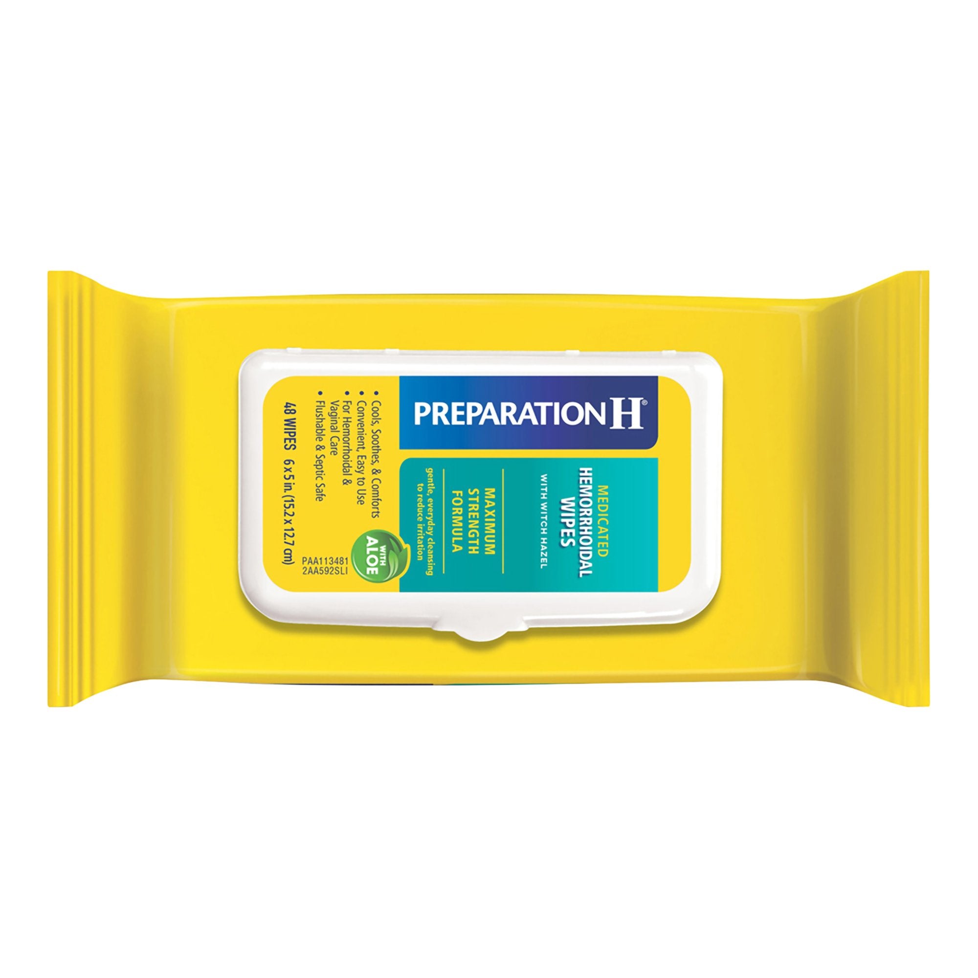 Hemorrhoid Relief Preparation H Pad 48 per Box, Packaging Type- Box